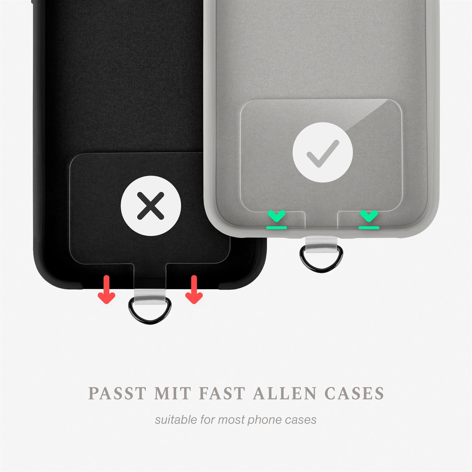 ONEFLOW Universal Handykette Edelstahl Leder Optik – CHAINLESS Parisian Chain – Weiteres Produktbild 4 ONEFLOW Universal Handykette Edelstahl Leder Optik – CHAINLESS Parisian Chain – Weiteres Produktbild 4