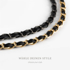 ONEFLOW Universal Handykette Edelstahl Leder Optik – CHAINLESS Parisian Chain – Weiteres Produktbild 6