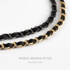 ONEFLOW Universal Handykette Edelstahl Leder Optik – CHAINLESS Parisian Chain – Weiteres Produktbild 6