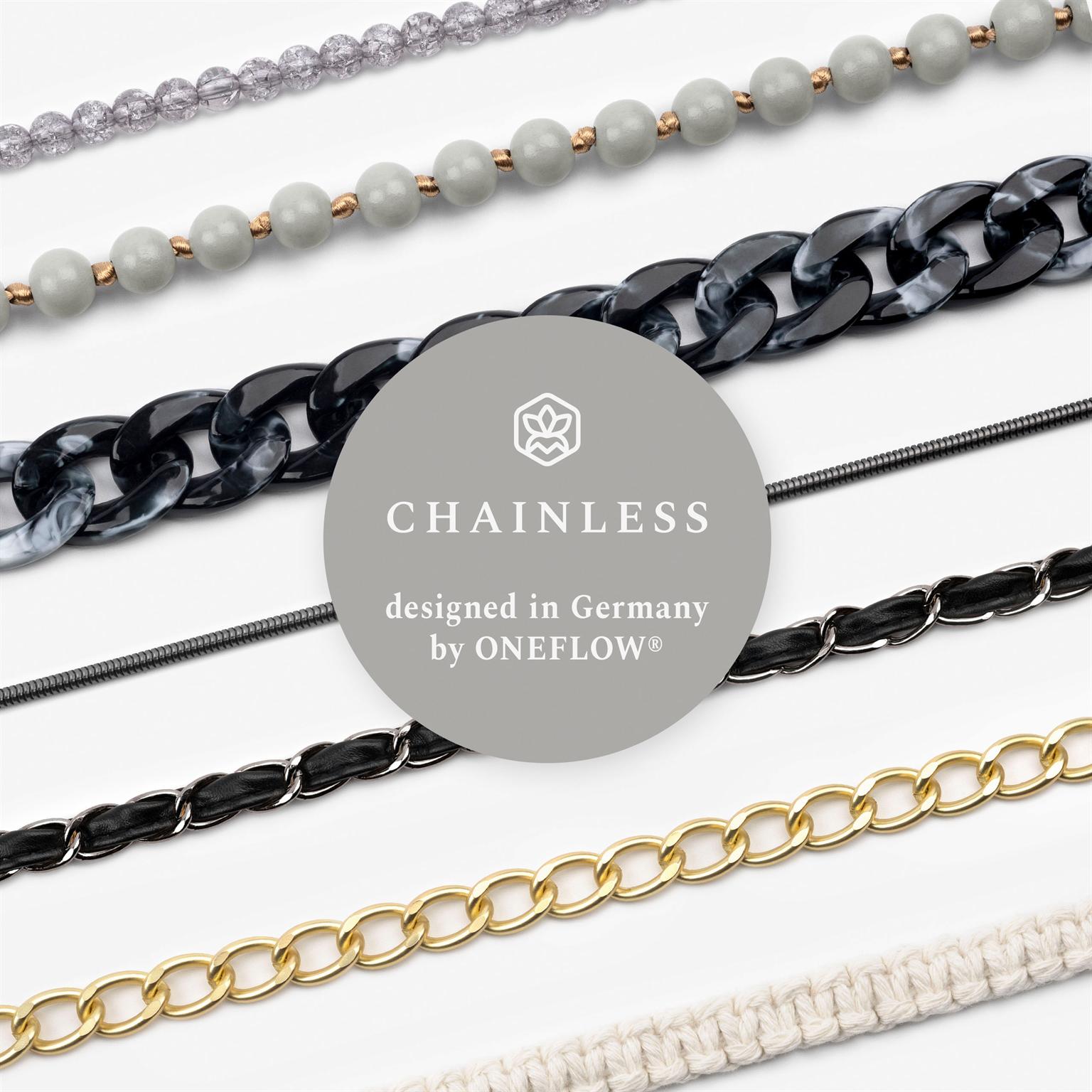 ONEFLOW Universal Handykette Edelstahl Leder Optik – CHAINLESS Parisian Chain – Weiteres Produktbild 7 ONEFLOW Universal Handykette Edelstahl Leder Optik – CHAINLESS Parisian Chain – Weiteres Produktbild 7