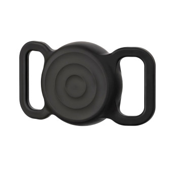 moex AirTag Halter für Hundehalsband, Apple AirTag Hund, Silikonhülle fürs Hundehalsband, ohne Band – PetTag – Schwarz