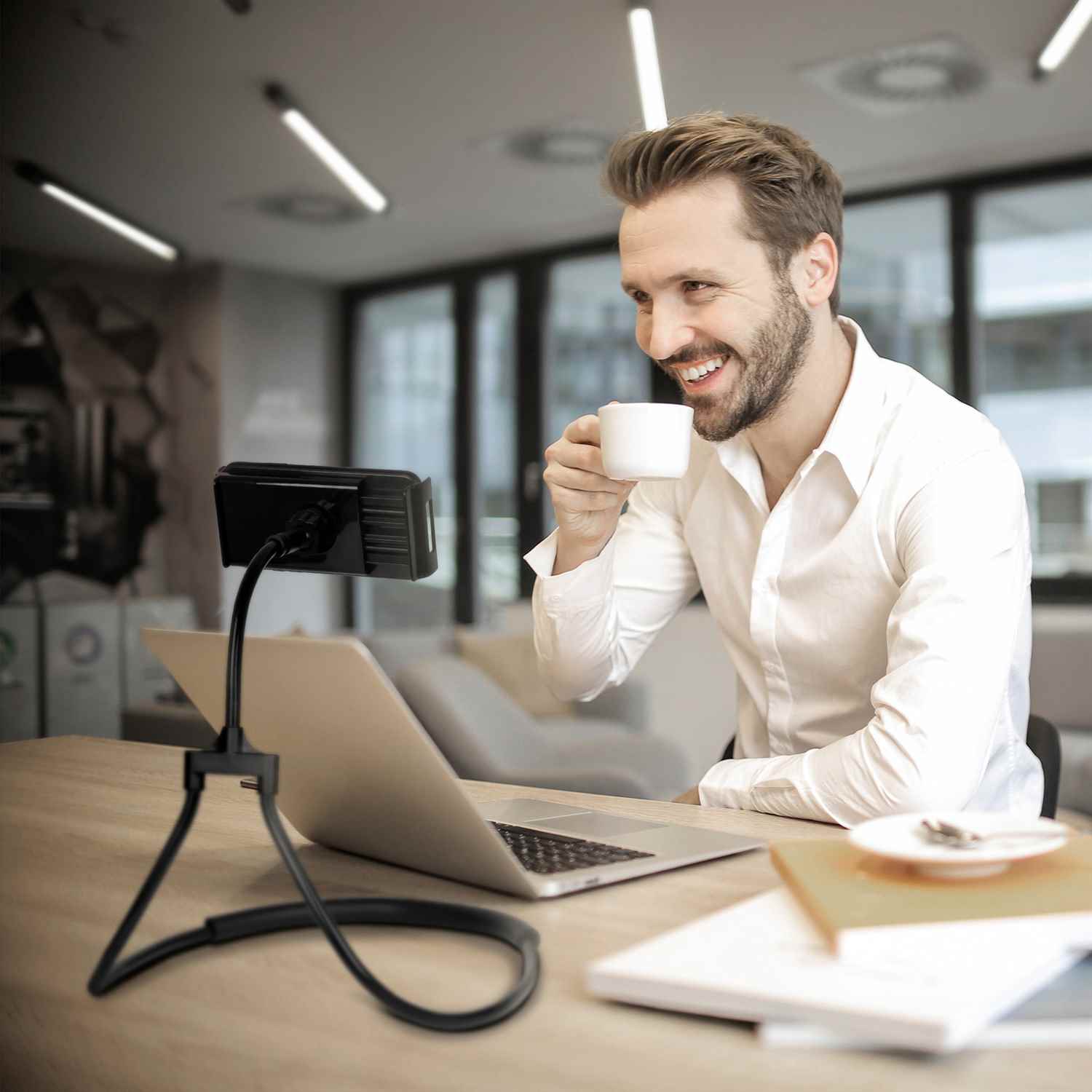moex Handyhalterung mit integrierter Ständer Funktion – Phone Rack – Weiteres Produktbild 4
