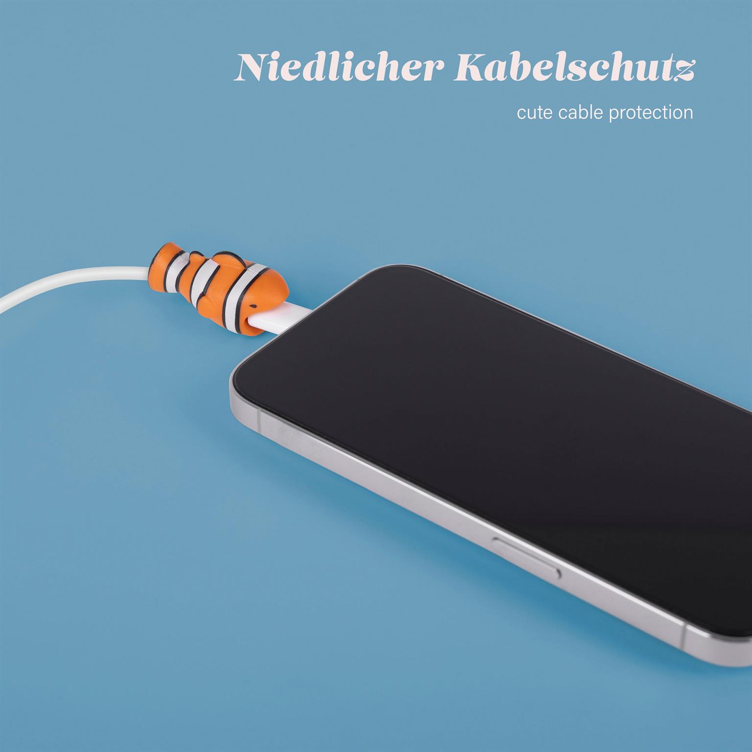 moex Kabelschutz für USB Ladekabel, niedliche bunte Tiere – PowerPets – Weiteres Produktbild 1