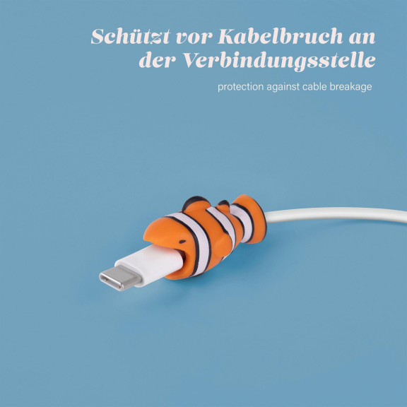 moex Kabelschutz für USB Ladekabel, niedliche bunte Tiere – PowerPets – Weiteres Produktbild 4