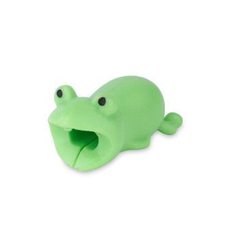 moex Kabelschutz für USB Ladekabel, niedliche bunte Tiere – PowerPets – Froggy (Frosch)