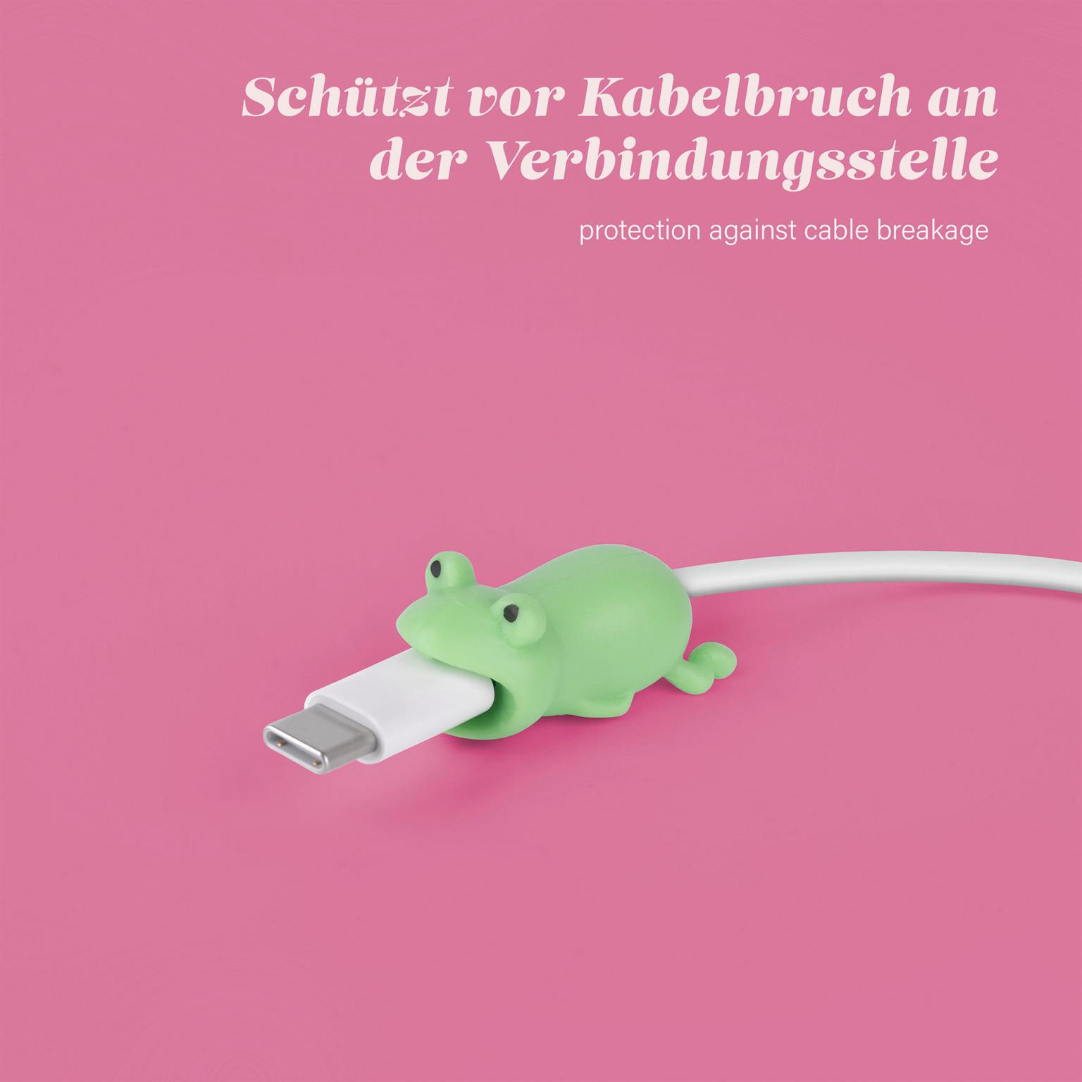 moex Kabelschutz für USB Ladekabel, niedliche bunte Tiere – PowerPets – Weiteres Produktbild 3