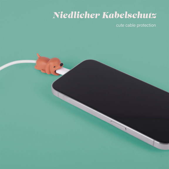 moex Kabelschutz für USB Ladekabel, niedliche bunte Tiere – PowerPets – Weiteres Produktbild 2