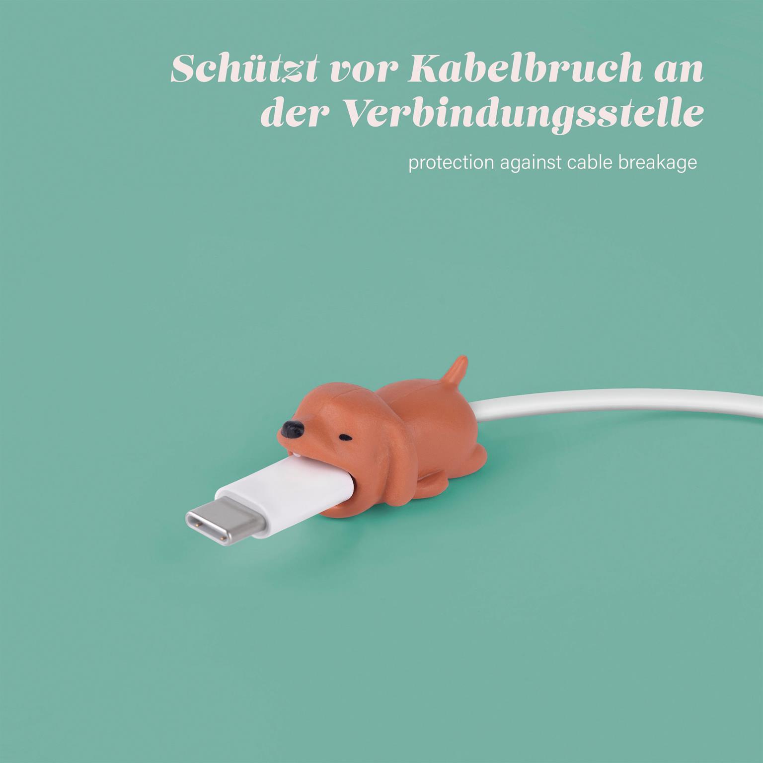 moex Kabelschutz für USB Ladekabel, niedliche bunte Tiere – PowerPets – Weiteres Produktbild 3