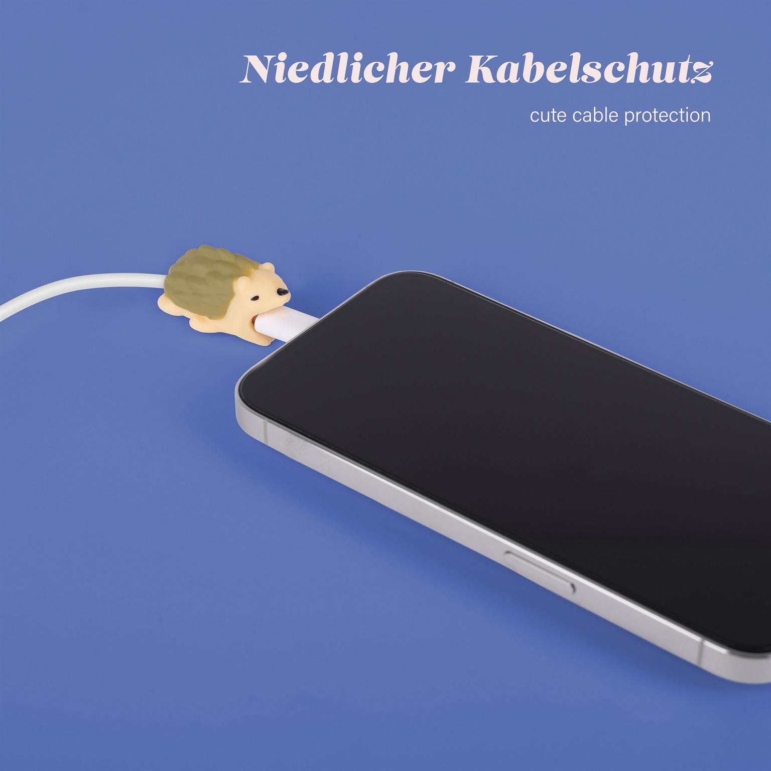 moex Kabelschutz für USB Ladekabel, niedliche bunte Tiere – PowerPets – Weiteres Produktbild 1