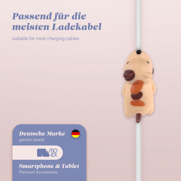 moex Kabelschutz für USB Ladekabel, niedliche bunte Tiere – PowerPets – Weiteres Produktbild 3