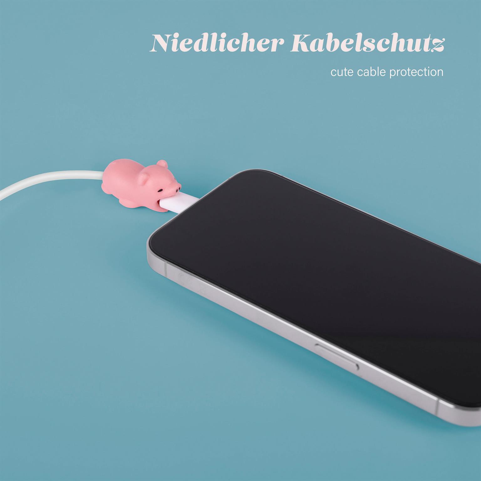 moex Kabelschutz für USB Ladekabel, niedliche bunte Tiere – PowerPets – Weiteres Produktbild 1
