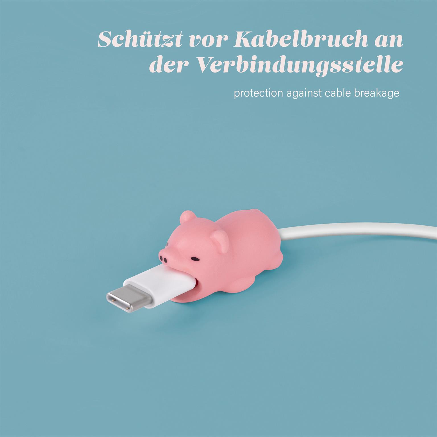 moex Kabelschutz für USB Ladekabel, niedliche bunte Tiere – PowerPets – Weiteres Produktbild 3
