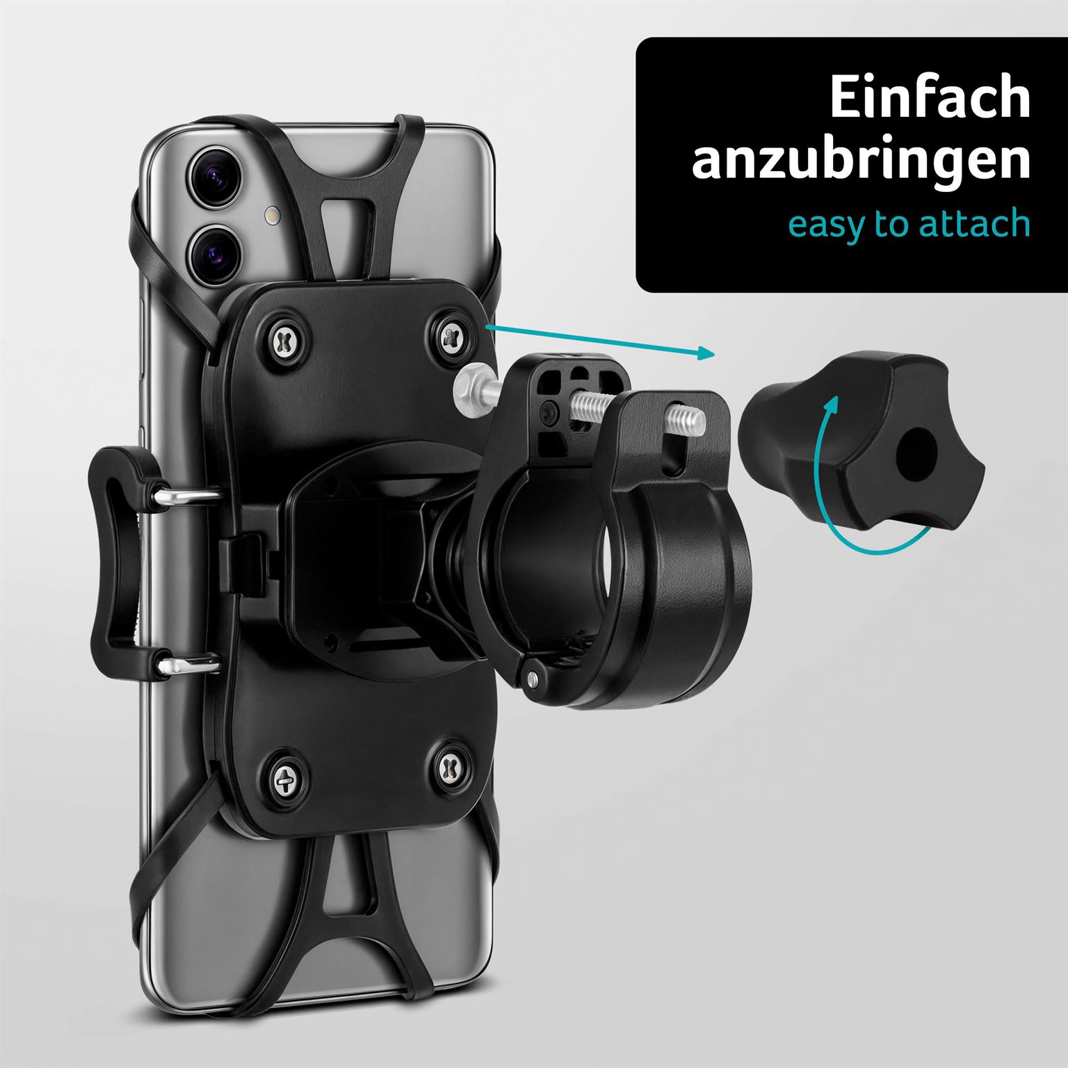 ONEFLOW Fahrrad-Handyhalterung mit Schnellverriegelung – RockSup QR – Weiteres Produktbild 7