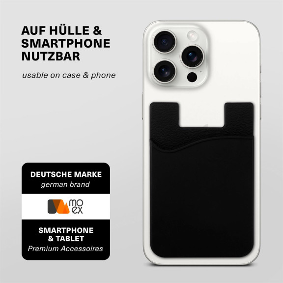 moex Kartenhalter für Handy selbstklebend aus Silikon – SiliCard – Weiteres Produktbild 3