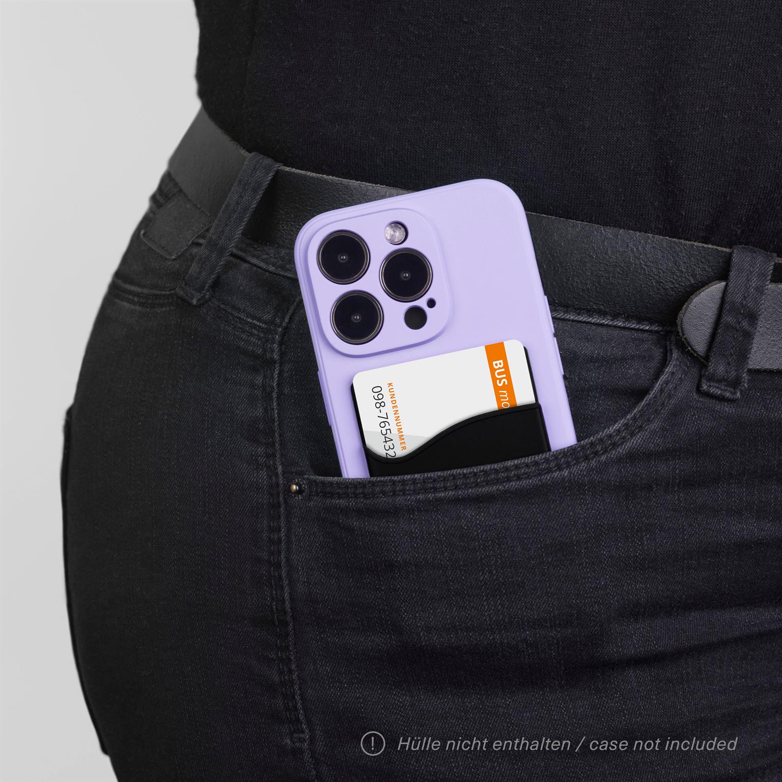 moex Kartenhalter für Handy selbstklebend aus Silikon – SiliCard – Weiteres Produktbild 5