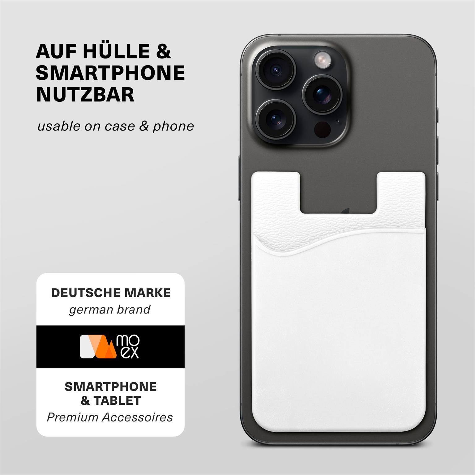 moex Kartenhalter für Handy selbstklebend aus Silikon – SiliCard – Weiteres Produktbild 2