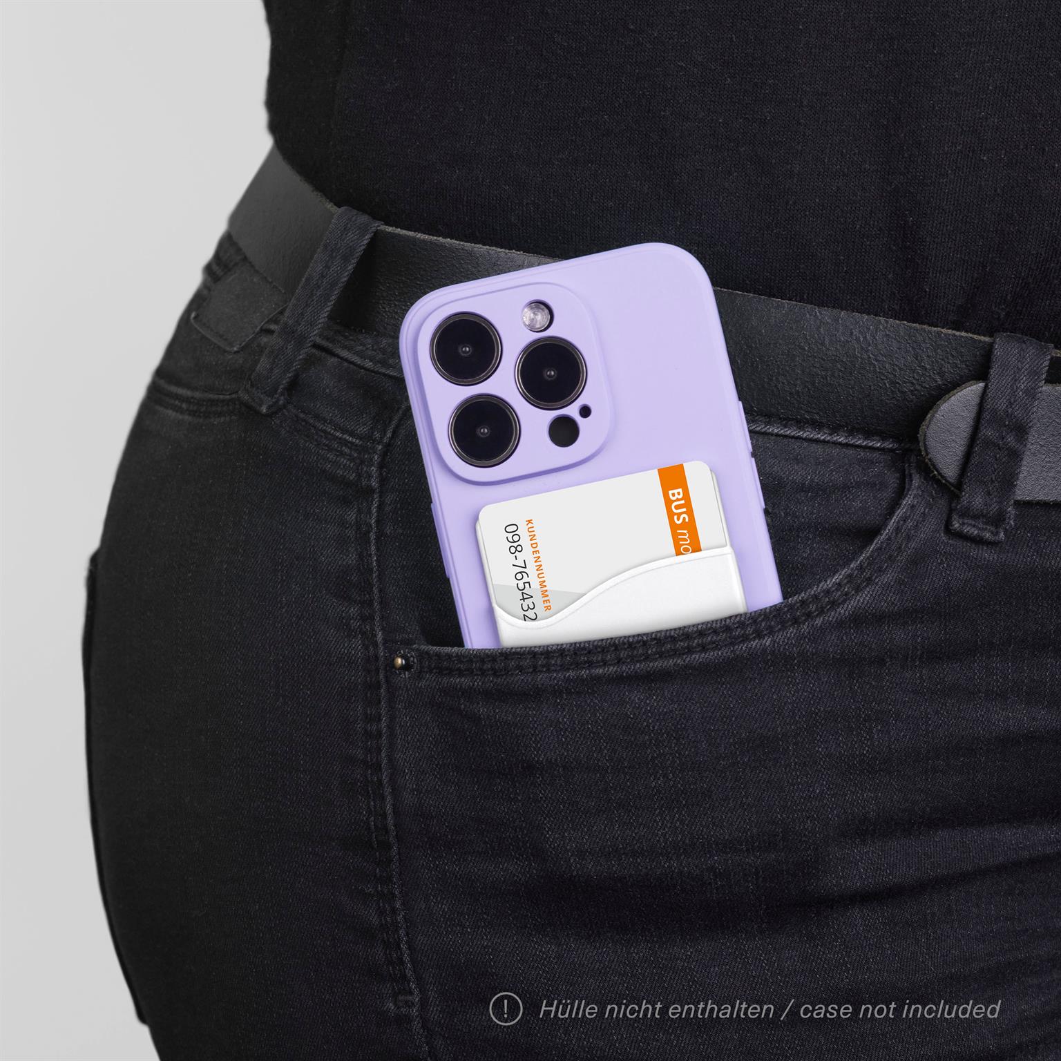 moex Kartenhalter für Handy selbstklebend aus Silikon – SiliCard – Weiteres Produktbild 5