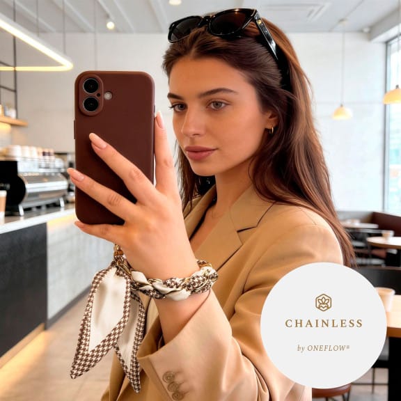 ONEFLOW CHAINLESS Silk Liaison Universeller Handyanhänger mit eingeflochtenem Seidentuch – Weiteres Produktbild 2 ONEFLOW CHAINLESS Silk Liaison Universeller Handyanhänger mit eingeflochtenem Seidentuch – Weiteres Produktbild 2