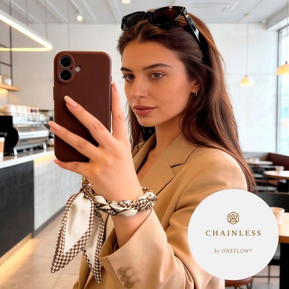 ONEFLOW CHAINLESS Silk Liaison Universeller Handyanhänger mit eingeflochtenem Seidentuch – Weiteres Produktbild 2 ONEFLOW CHAINLESS Silk Liaison Universeller Handyanhänger mit eingeflochtenem Seidentuch – Weiteres Produktbild 2