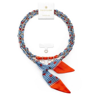 ONEFLOW CHAINLESS Silk Liaison Universelle Handykette mit eingeflochtenem Seidentuch – Riviera Édition ONEFLOW CHAINLESS Silk Liaison Universelle Handykette mit eingeflochtenem Seidentuch – Riviera Édition