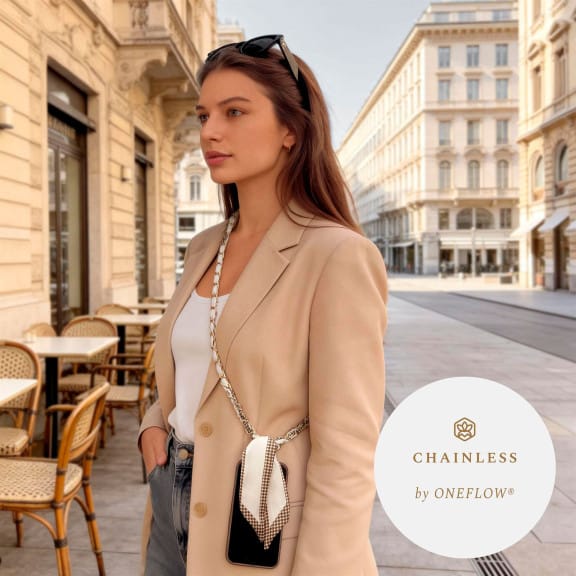 ONEFLOW CHAINLESS Silk Liaison Universelle Handykette mit eingeflochtenem Seidentuch – Weiteres Produktbild 2 ONEFLOW CHAINLESS Silk Liaison Universelle Handykette mit eingeflochtenem Seidentuch – Weiteres Produktbild 2