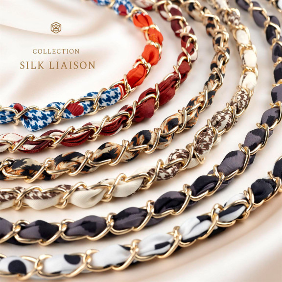 ONEFLOW CHAINLESS Silk Liaison Universelle Handykette mit eingeflochtenem Seidentuch – Weiteres Produktbild 5