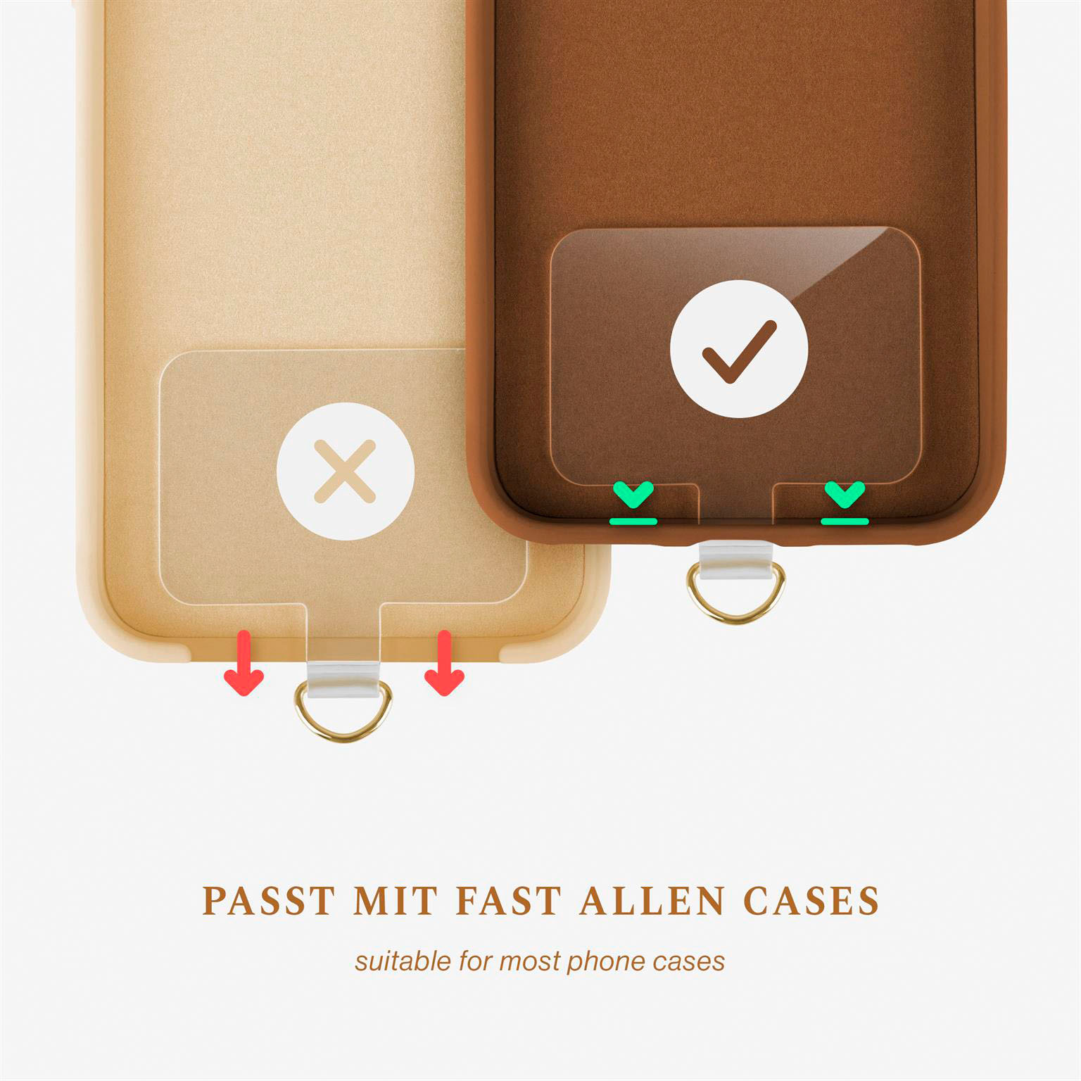 ONEFLOW Universal Handykette mit Einleger Pad – CHAINLESS Sunset Strap – Weiteres Produktbild 4 ONEFLOW Universal Handykette mit Einleger Pad – CHAINLESS Sunset Strap – Weiteres Produktbild 4