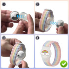 moex AirTag Tracker Armband für Kinder, Halterung am Handgelenk für Reisen und Ausflüge – Taggy – Produktbild 6