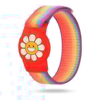 moex AirTag Tracker Armband für Kinder, Halterung am Handgelenk für Reisen und Ausflüge – Taggy – Regenbogen, Rot moex AirTag Tracker Armband für Kinder, Halterung am Handgelenk für Reisen und Ausflüge – Taggy – Regenbogen, Rot