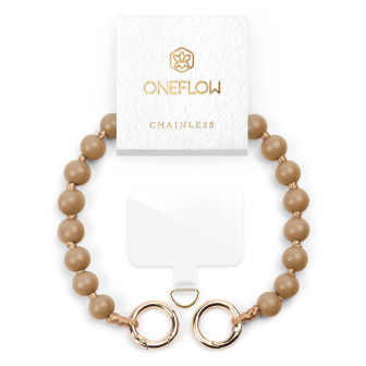 ONEFLOW Holzperlen Handyanhänger Universal – Chainless Terra Chain – Oakwood Timber