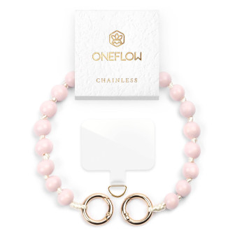 ONEFLOW Holzperlen Handyanhänger Universal – Chainless Terra Chain – Rose Blossom