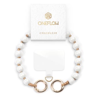 ONEFLOW Holzperlen Handyanhänger Universal – Chainless Terra Chain – Pure White ONEFLOW Holzperlen Handyanhänger Universal – Chainless Terra Chain – Pure White