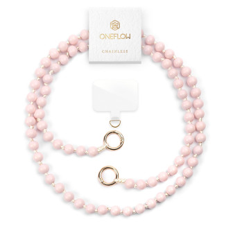 ONEFLOW Universal Handykette Holzperlen abnehmbar – Chainless Terra Chain – Rose Blossom