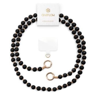 ONEFLOW Universal Handykette Holzperlen abnehmbar – Chainless Terra Chain – Obsidian Black ONEFLOW Universal Handykette Holzperlen abnehmbar – Chainless Terra Chain – Obsidian Black