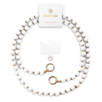 ONEFLOW Universal Handykette Holzperlen abnehmbar – Chainless Terra Chain – Pure White ONEFLOW Universal Handykette Holzperlen abnehmbar – Chainless Terra Chain – Pure White