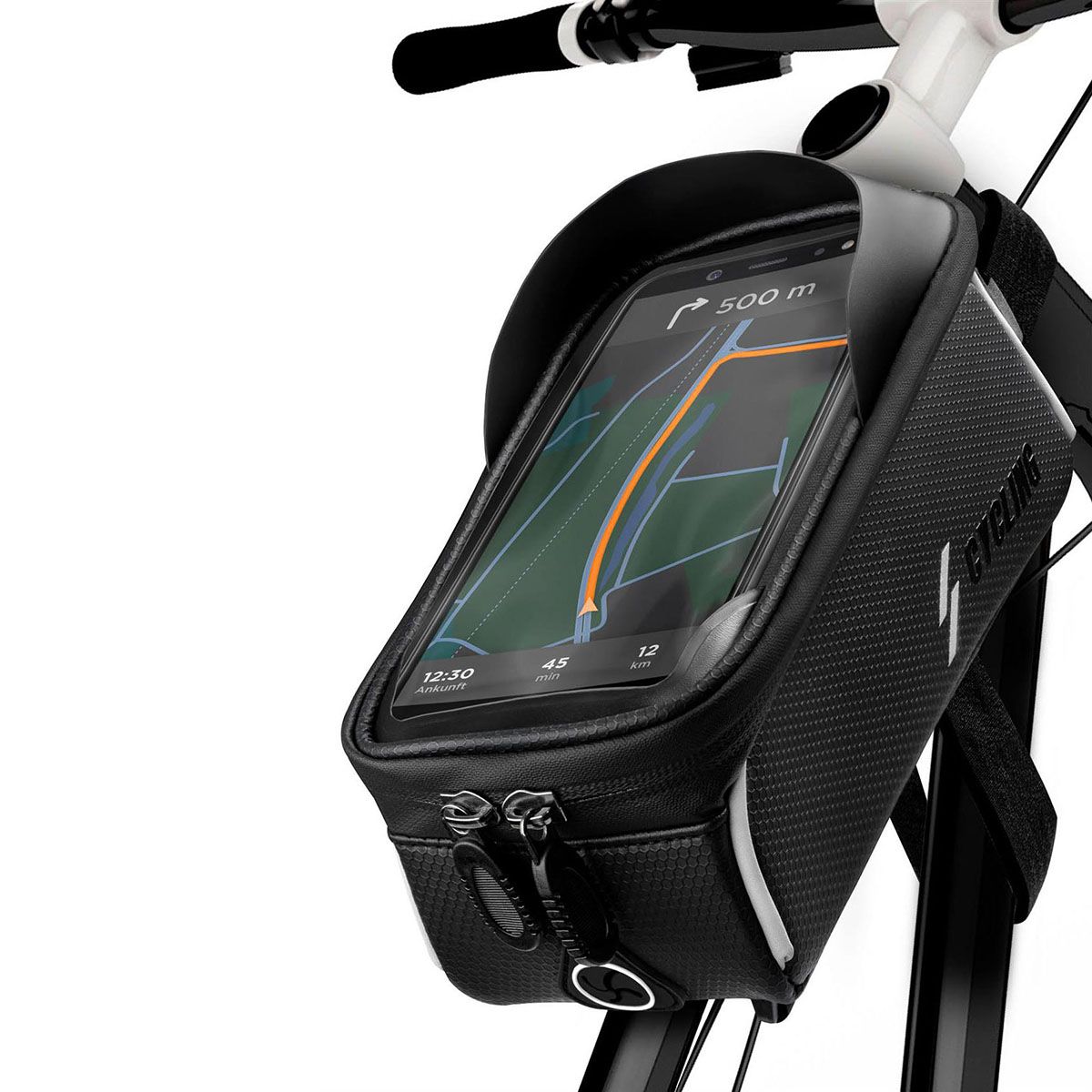 ONEFLOW Rahmentasche Fahrrad Wasserdicht mit Handy Fach – Tour – Schwarz ONEFLOW Rahmentasche Fahrrad Wasserdicht mit Handy Fach – Tour – Schwarz
