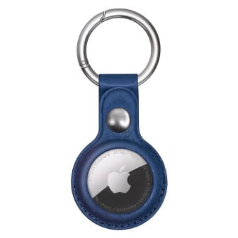 moex Apple AirTag Hülle aus PU Leder mit Schlüsselanhänger – TrackLoop – Blau moex Apple AirTag Hülle aus PU Leder mit Schlüsselanhänger – TrackLoop – Blau