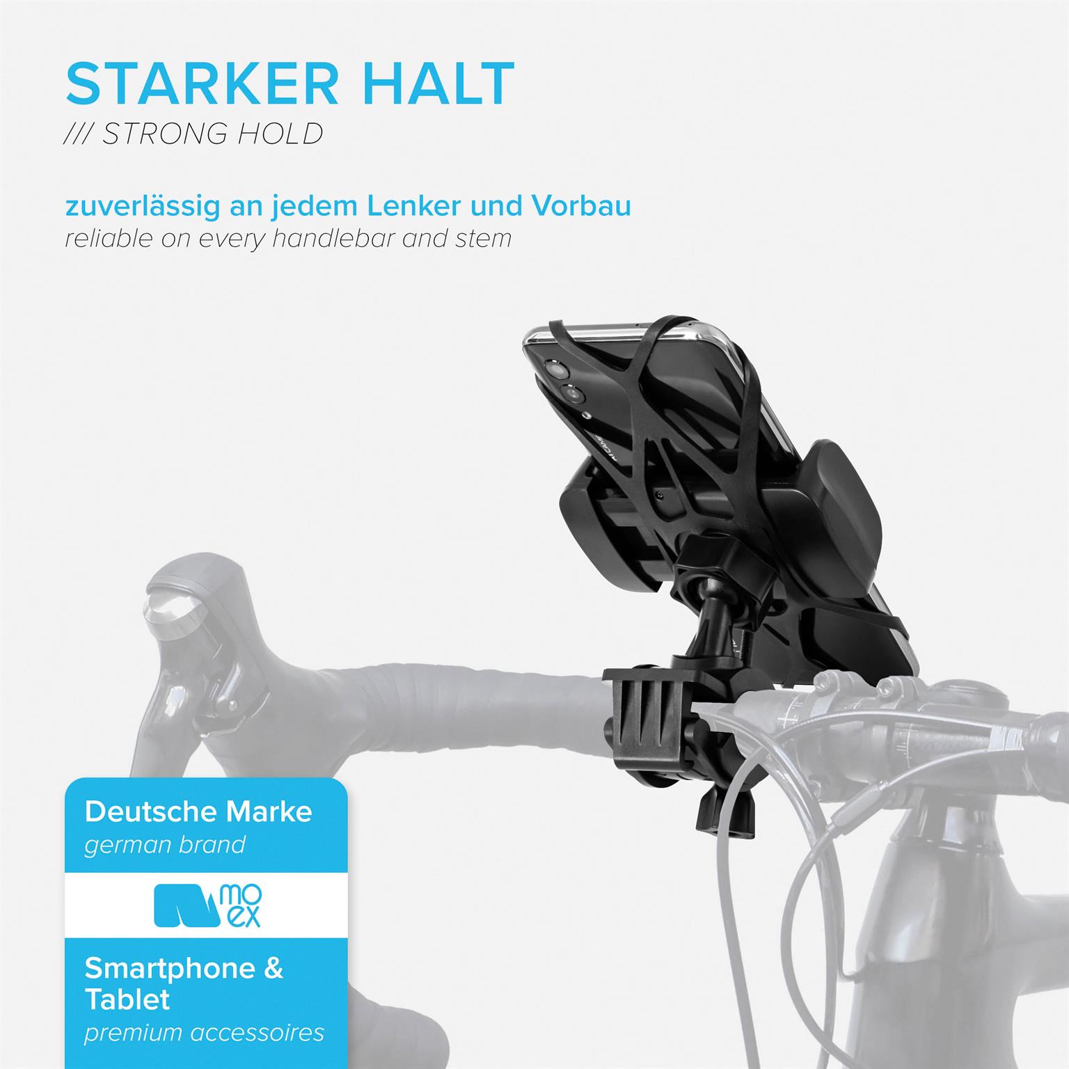 moex Fahrrad-Handyhalterung Lenker – auch für E-Bike – TravelLite – Weiteres Produktbild 1