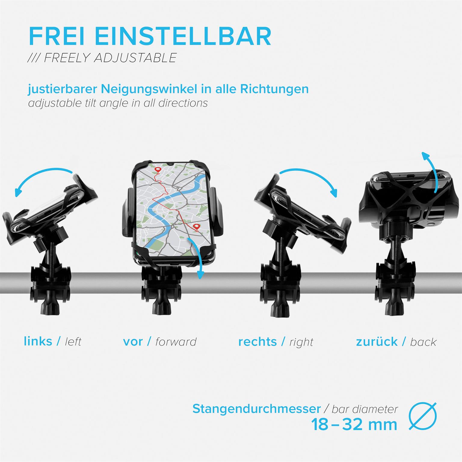 moex Fahrrad-Handyhalterung Lenker – auch für E-Bike – TravelLite – Weiteres Produktbild 3