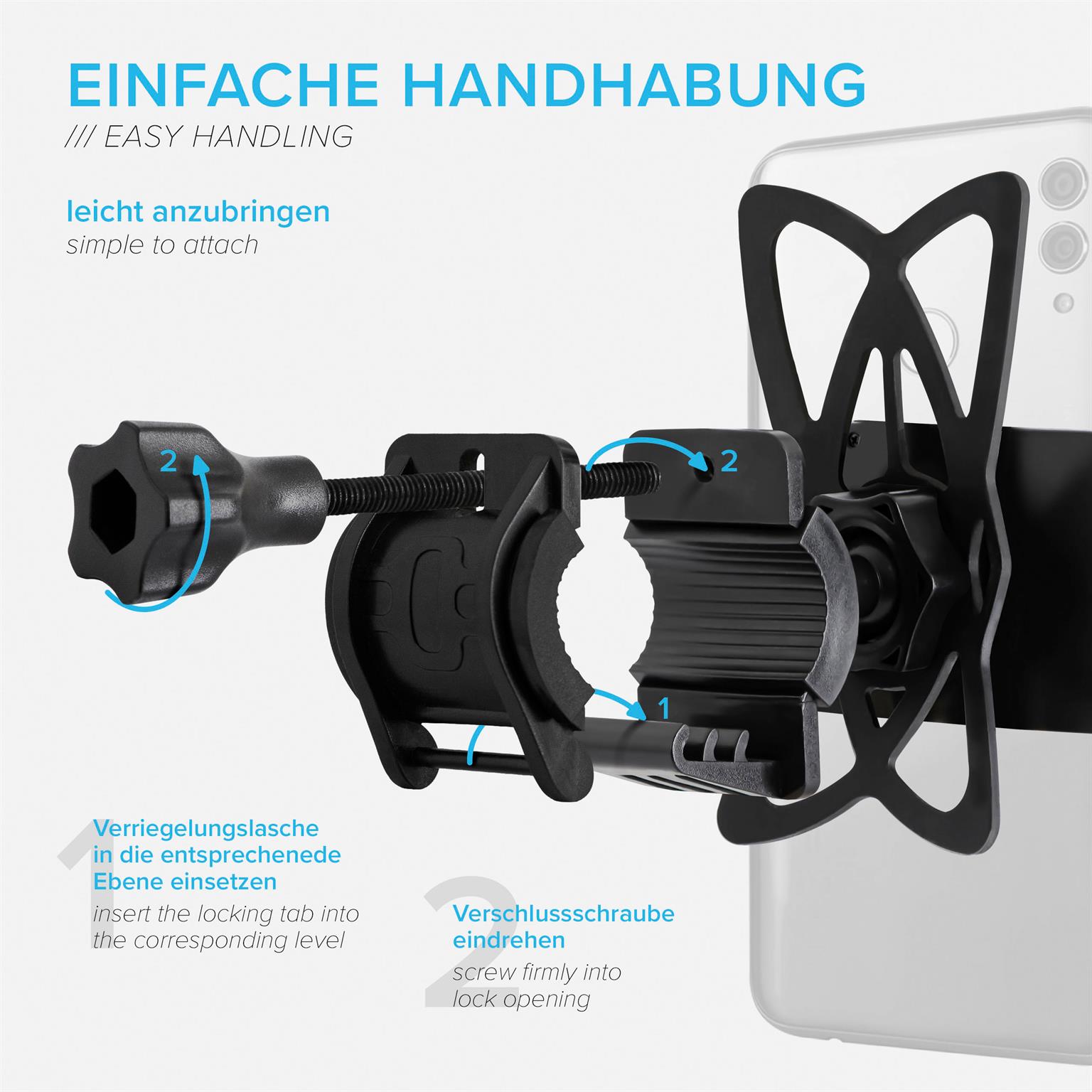 moex Fahrrad-Handyhalterung Lenker – auch für E-Bike – TravelLite – Weiteres Produktbild 5