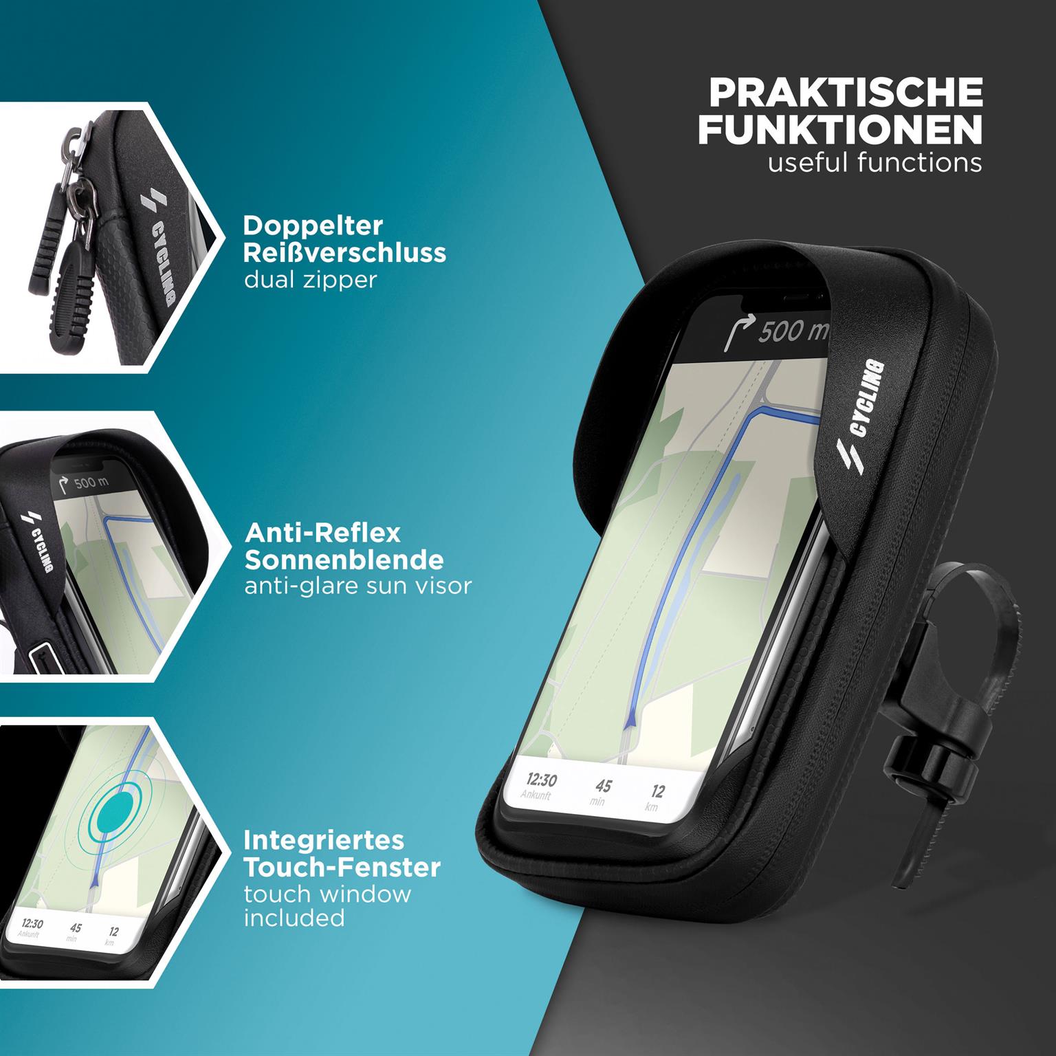 ONEFLOW Lenkertasche Fahrrad Wasserdicht mit Schnellentnahme – Trip QR – Weiteres Produktbild 1
