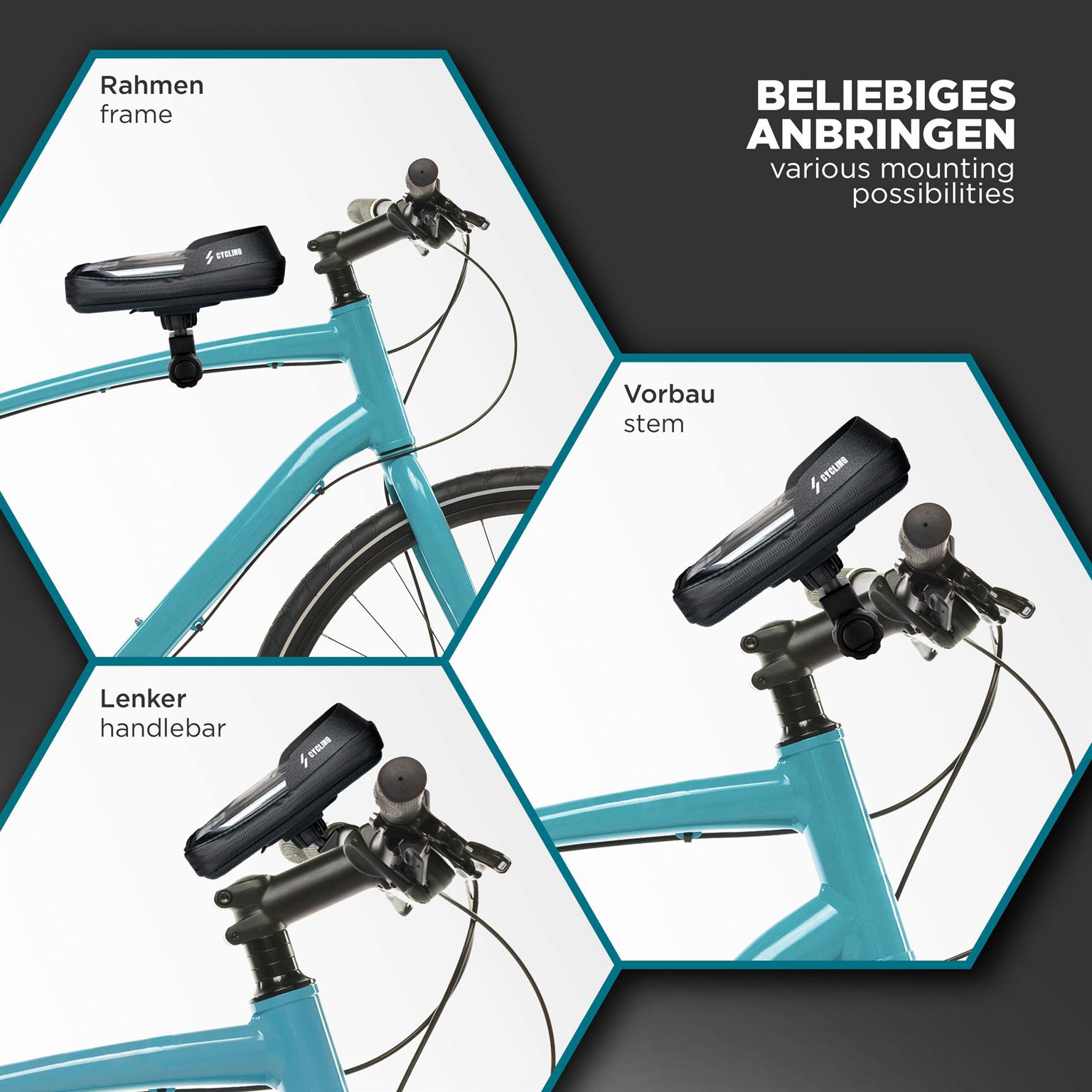 ONEFLOW Lenkertasche Fahrrad Wasserdicht mit Schnellentnahme – Trip QR – Weiteres Produktbild 2