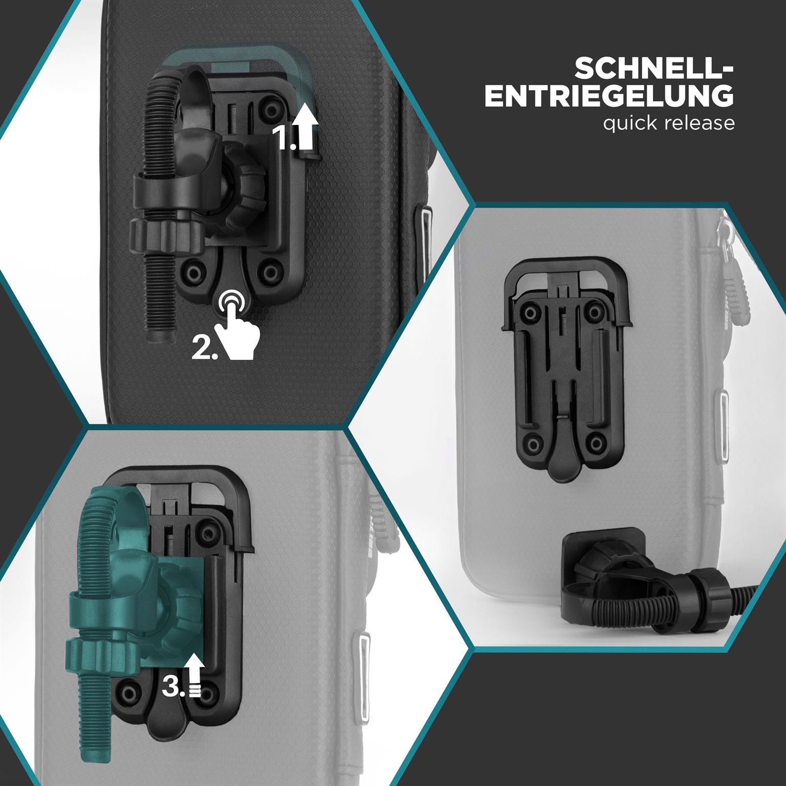 ONEFLOW Lenkertasche Fahrrad Wasserdicht mit Schnellentnahme – Trip QR – Weiteres Produktbild 6