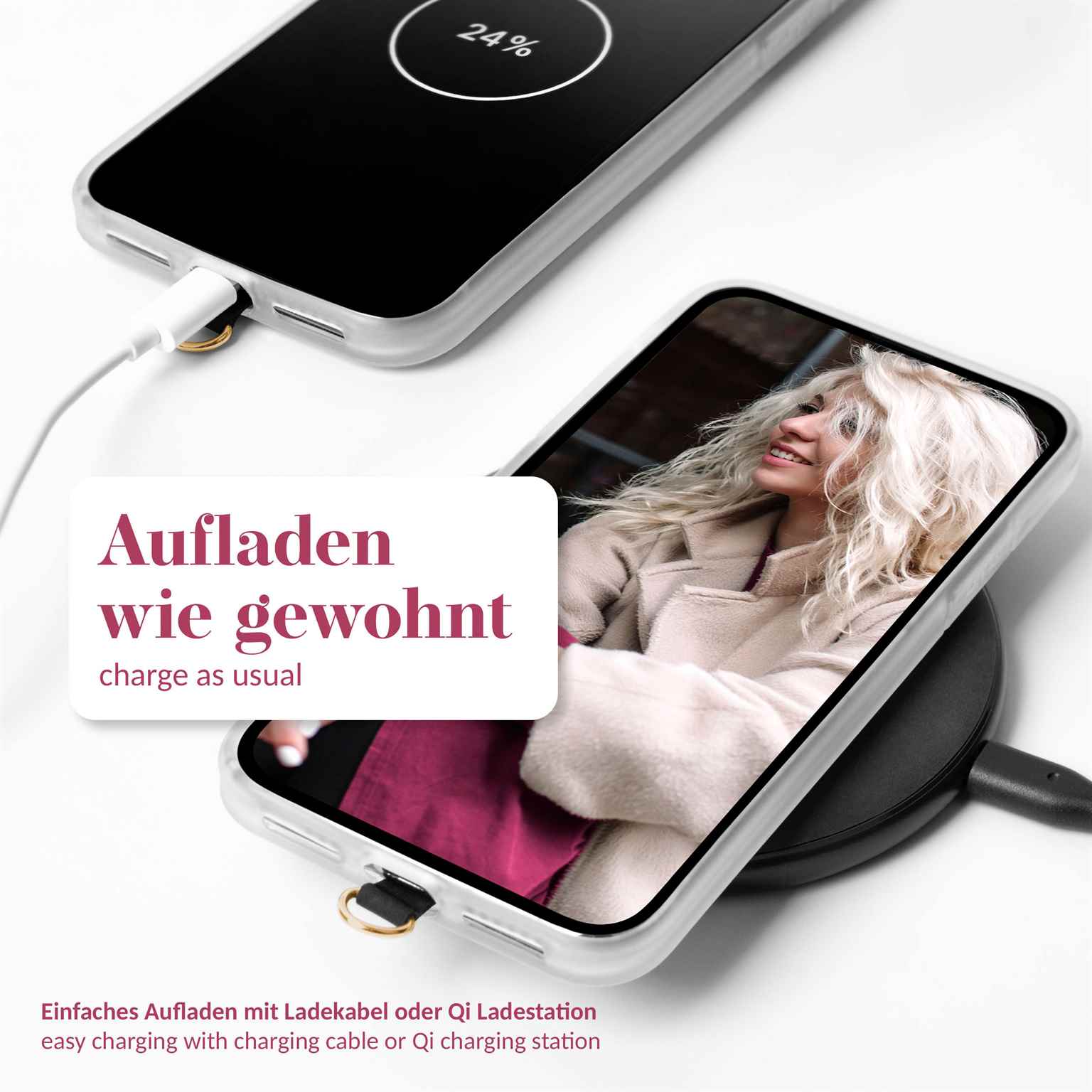 moex Unleash Motorola Moto G85 5G Handykette mit Einleger – Weiteres Produktbild 4