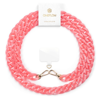 ONEFLOW Universal Handykette mit Einleger Pad – Chainless Urban Chain – Coral Pink