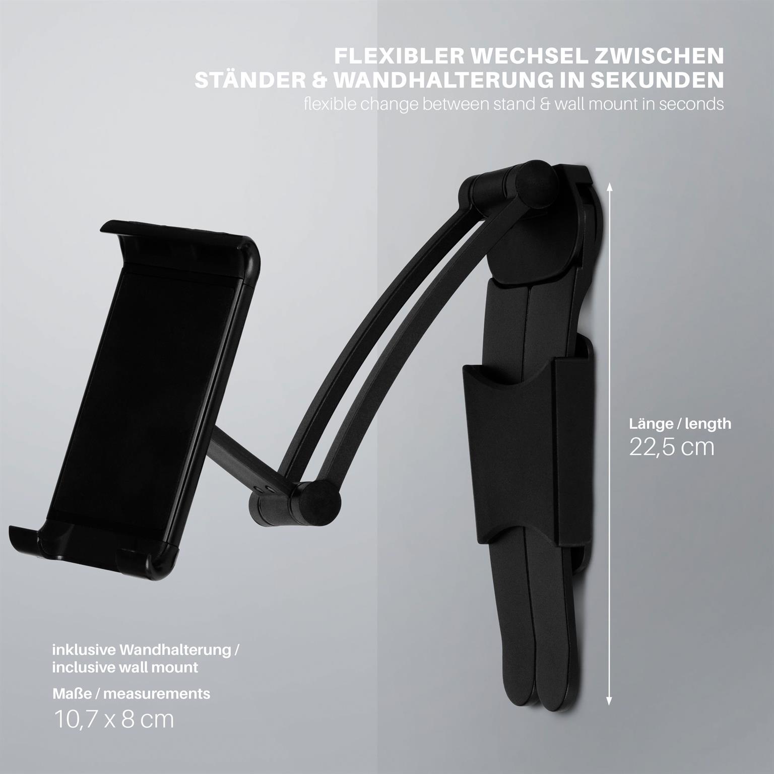 moex Tablet-Ständer mit Wandhalterung, höhenverstellbar – View Mount – Weiteres Produktbild 4