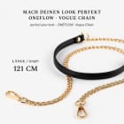 ONEFLOW Universal Handykette Edelstahl Leder Optik – CHAINLESS Vogue Chain – Produktbild 2