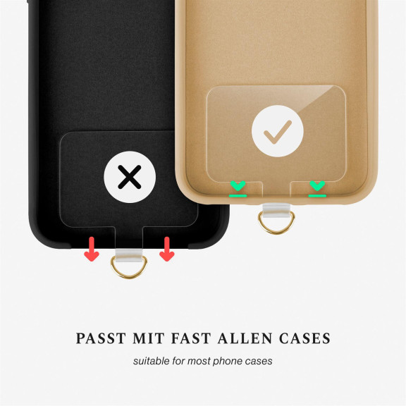 ONEFLOW Universal Handykette Edelstahl Leder Optik – CHAINLESS Vogue Chain – Weiteres Produktbild 4