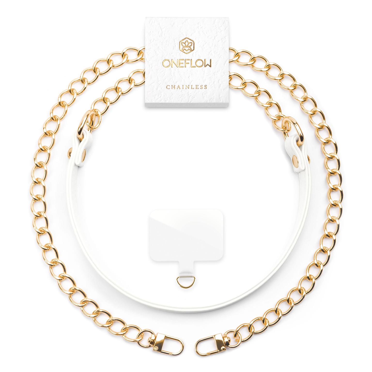 ONEFLOW Universal Handykette Edelstahl Leder Optik – CHAINLESS Vogue Chain – undefined