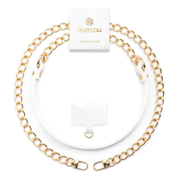 ONEFLOW Universal Handykette Edelstahl Leder Optik – CHAINLESS Vogue Chain – Weiteres Produktbild 1 ONEFLOW Universal Handykette Edelstahl Leder Optik – CHAINLESS Vogue Chain – Weiteres Produktbild 1